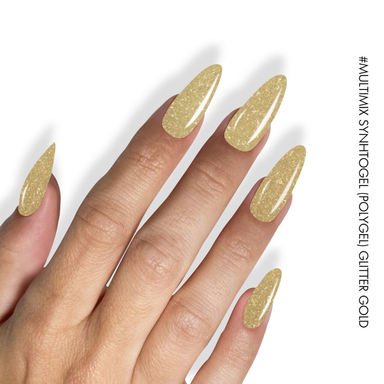 Second image of MultiMix Synthogel (Polygel) Glitter Gold